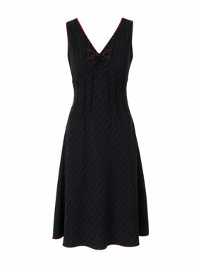 Moschino Pinstripe Dress Bow Detail Black IT40